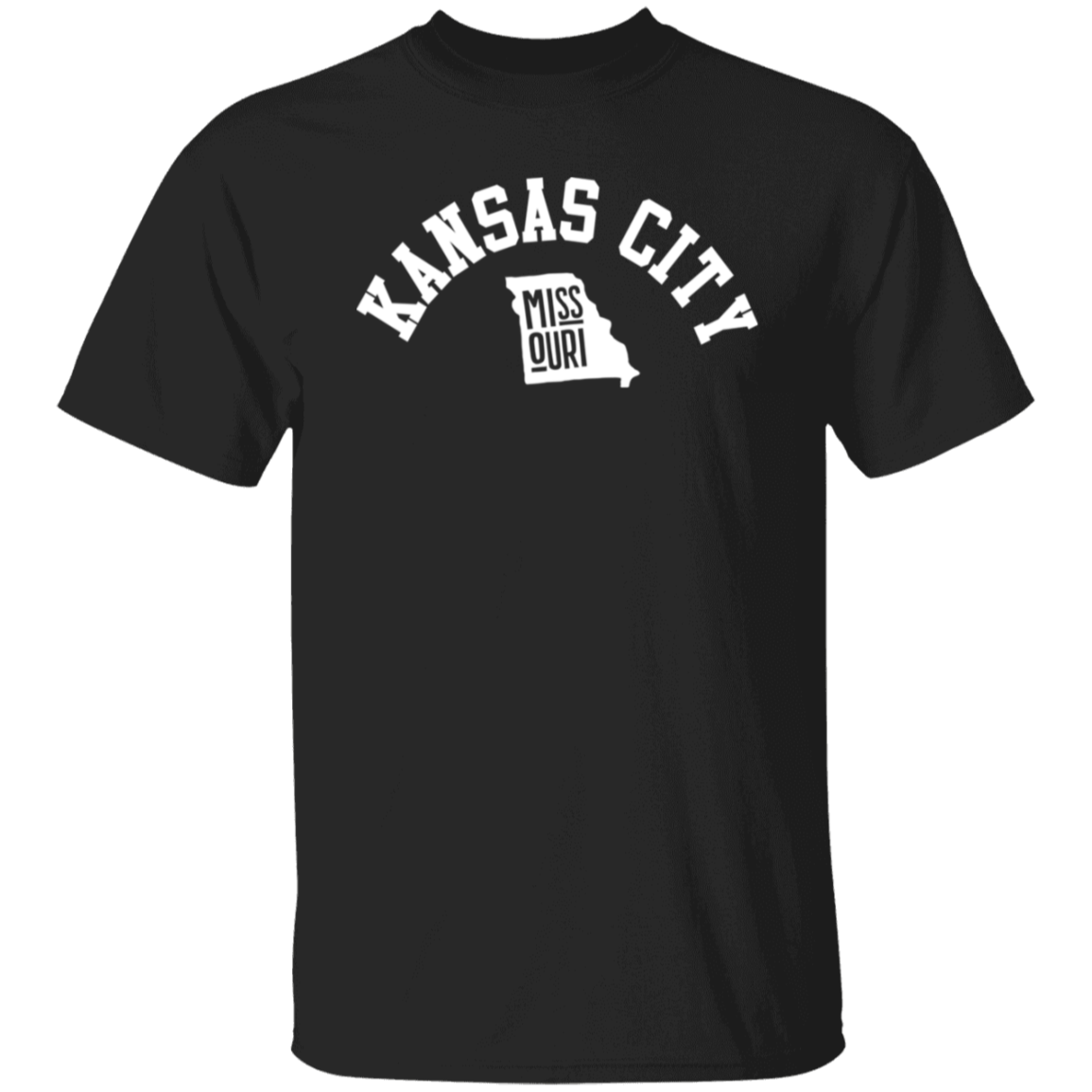 Kansas City Missouri Circular White Print T-Shirt
