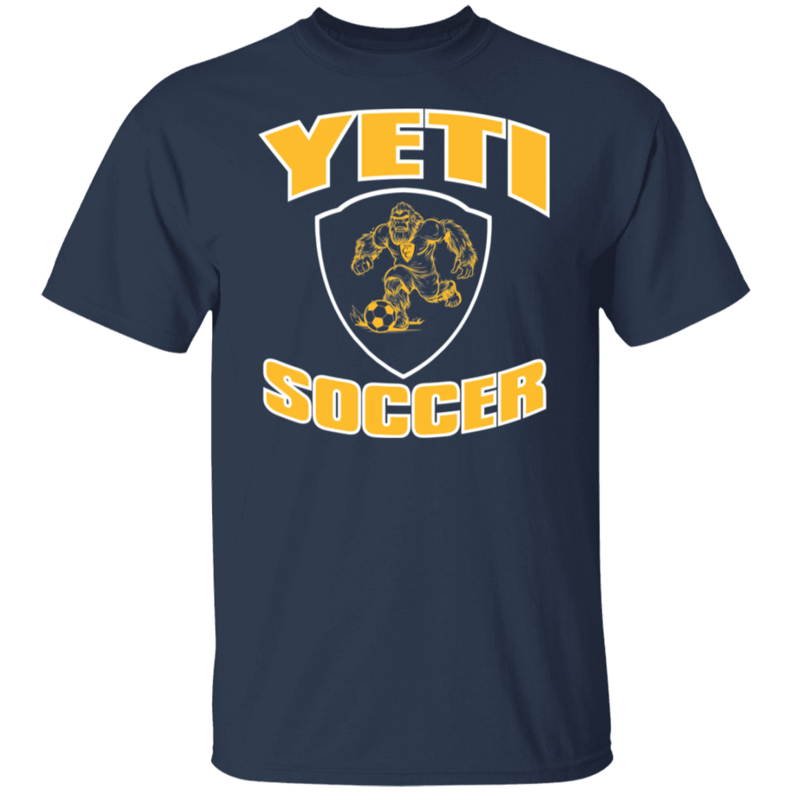 Yeti Soccer Navy Blue T-Shirt