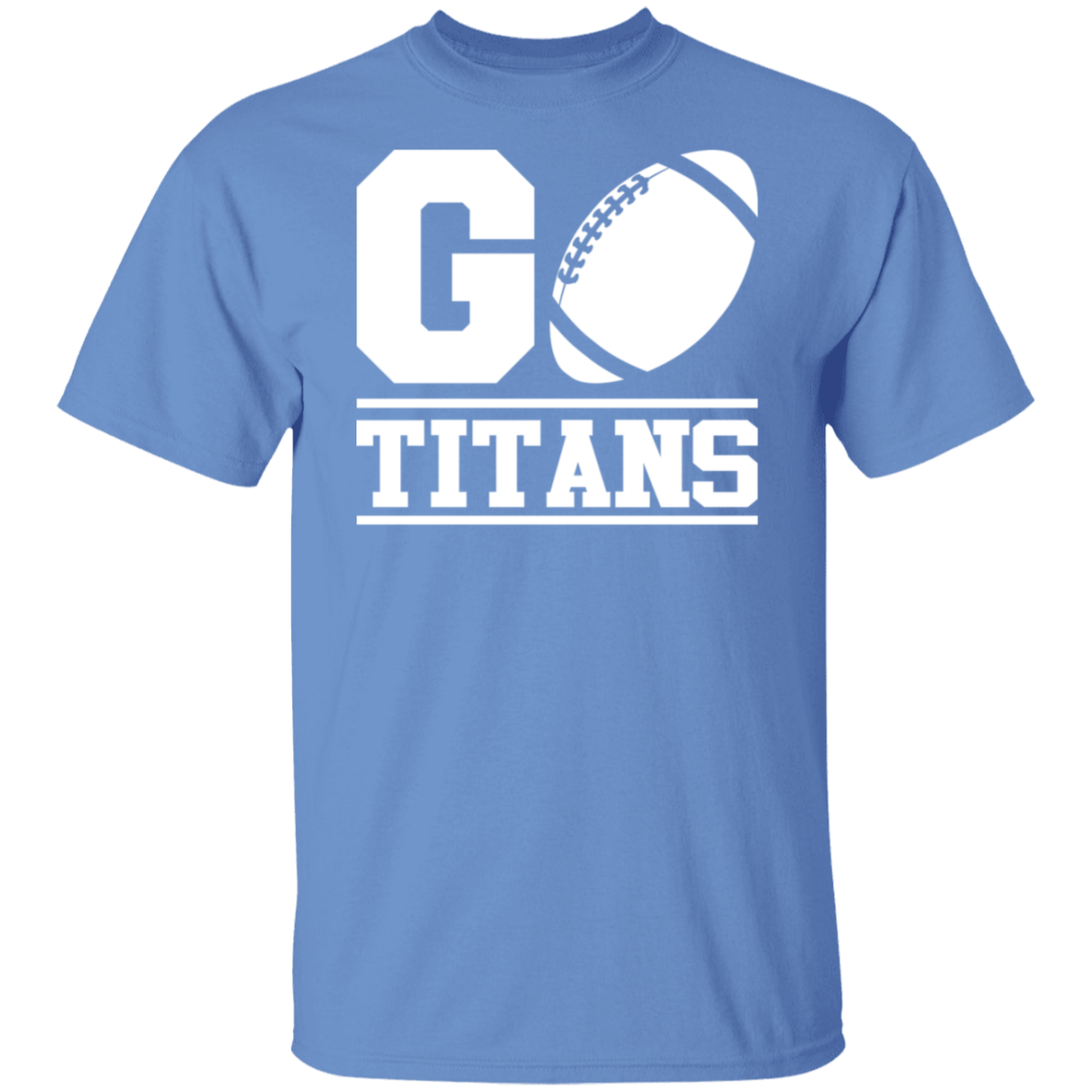 Go Titans Football White Print T-Shirt