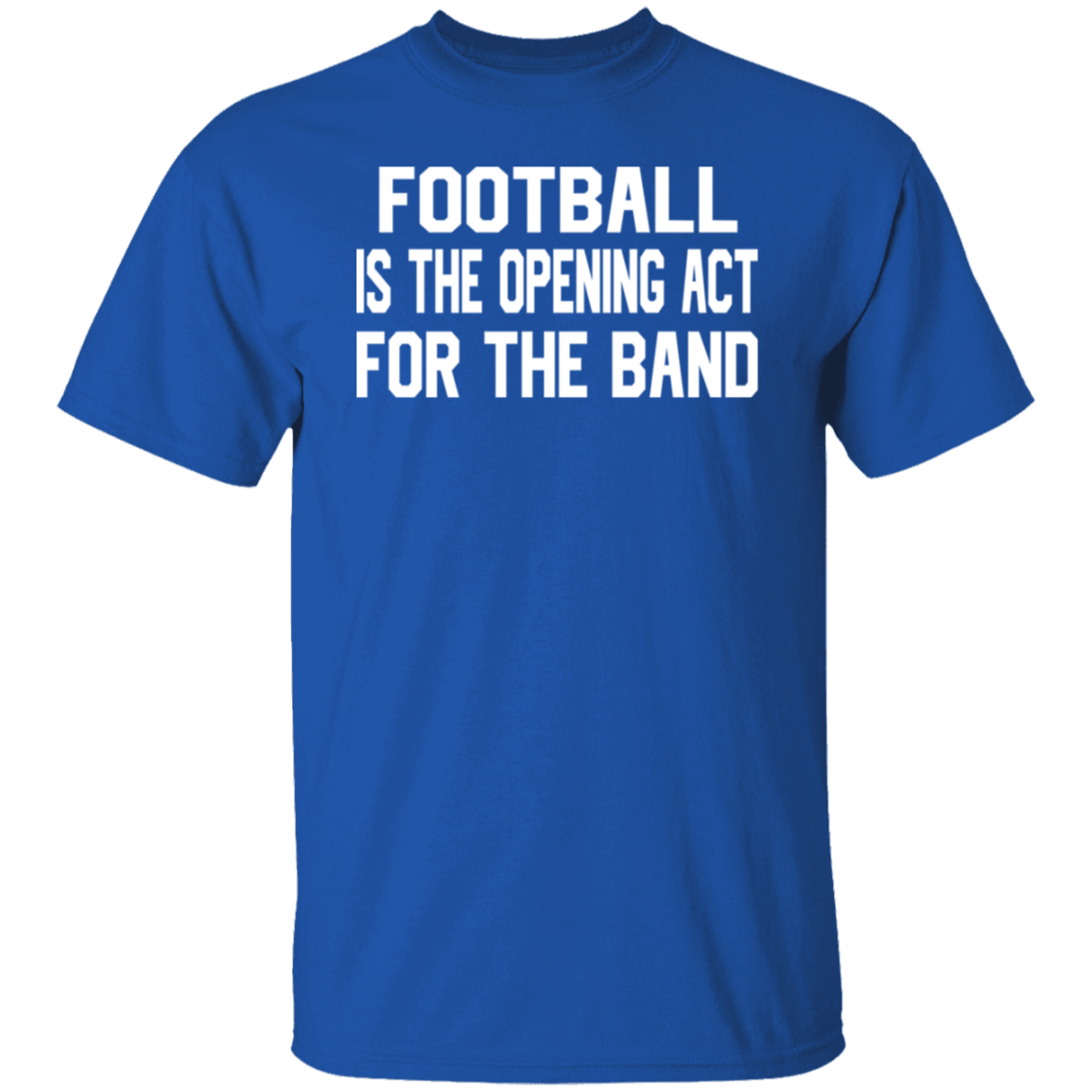 Football Is Opening Act Band White Print T-Shirt