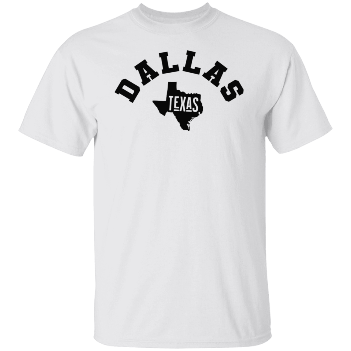 Dallas Texas Circular Black Print T-Shirt