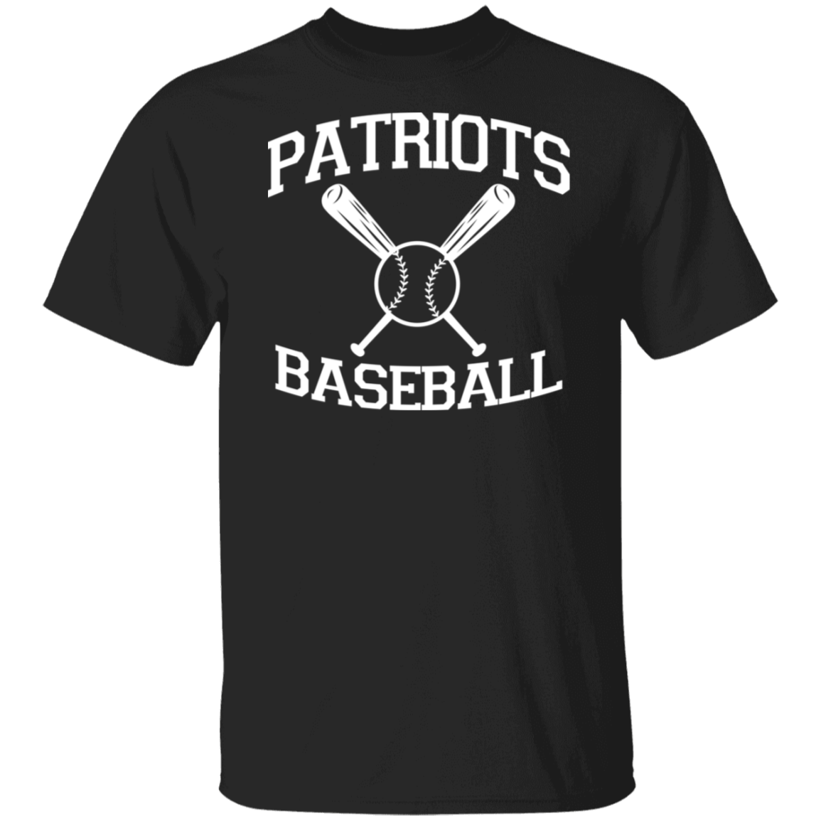 Patriots Baseball White Print T-Shirt
