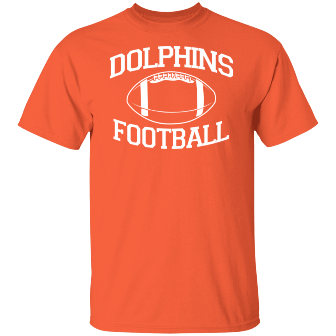 Dolphins Football White Print T-Shirt