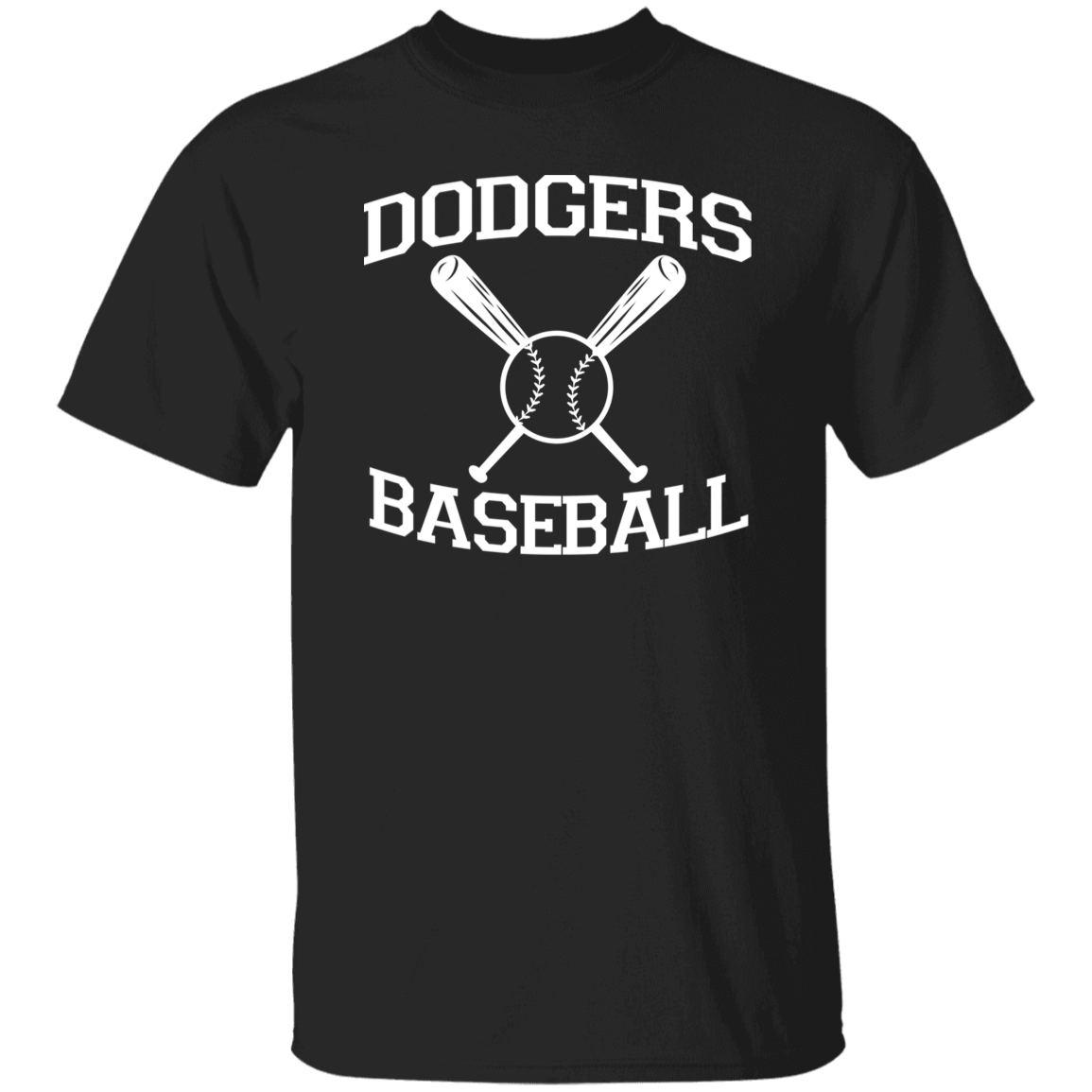 Dodgers Baseball White Print T-Shirt
