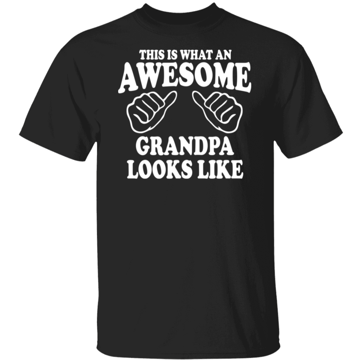 This Is Awesome Grandpa White Print T-Shirt