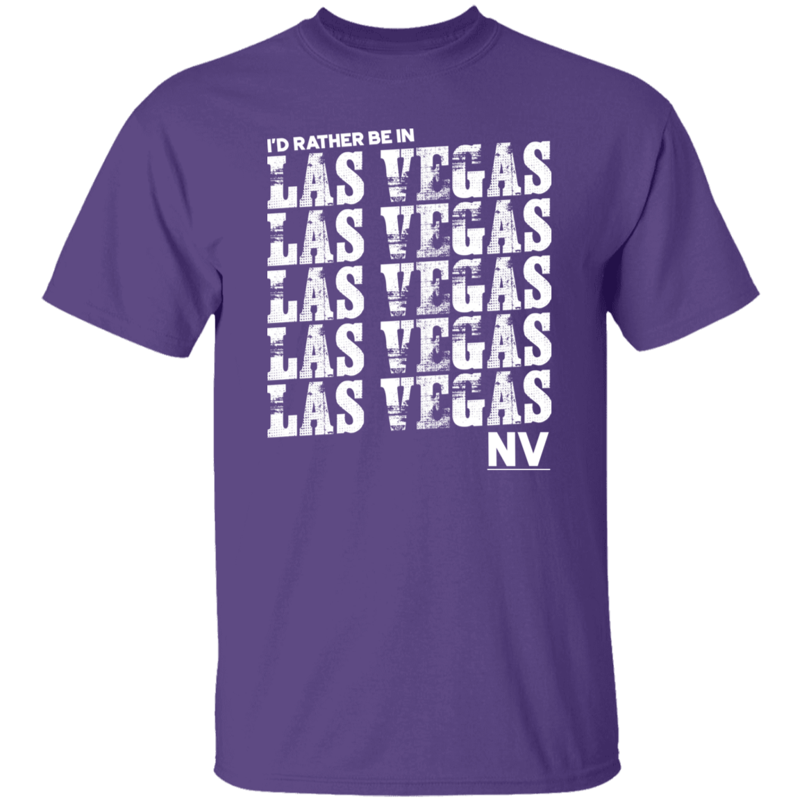 I'd Rather Be In Las Vegas NV White Print T-Shirt