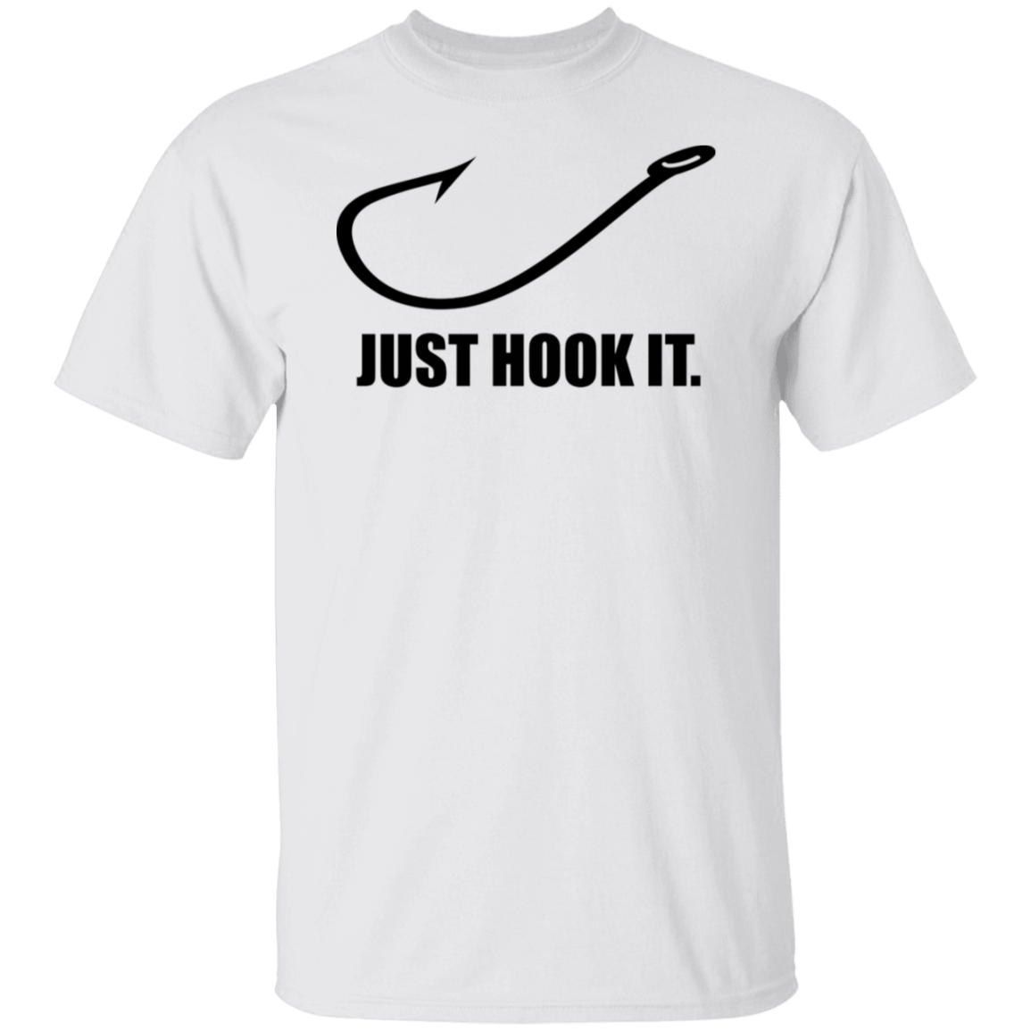 Just Hook It Black Print T-Shirt