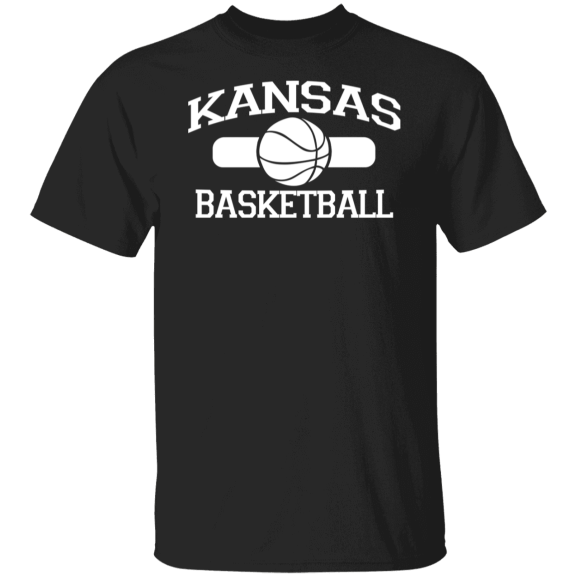 Kansas Basketball White Print T-Shirt