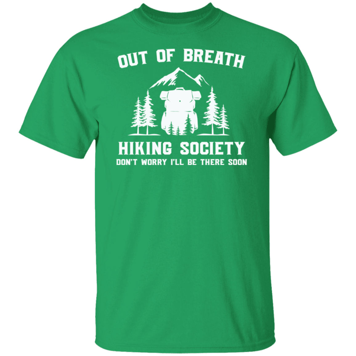 Out Of Breath Hiking Society White Print T-Shirt