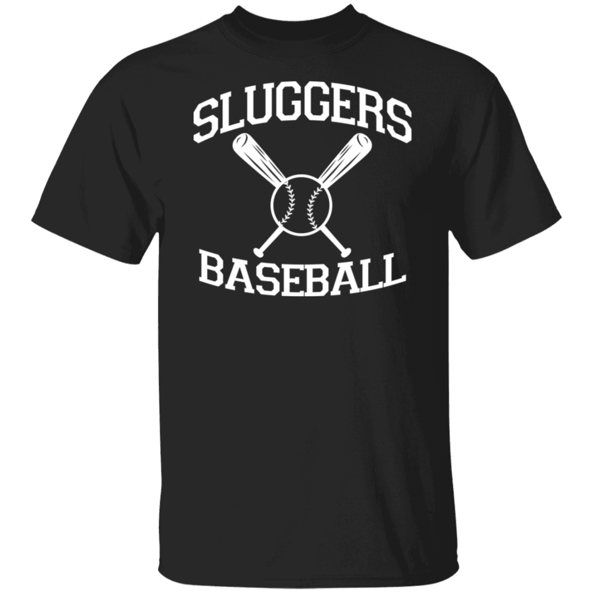 Sluggers Baseball White Print T-Shirt