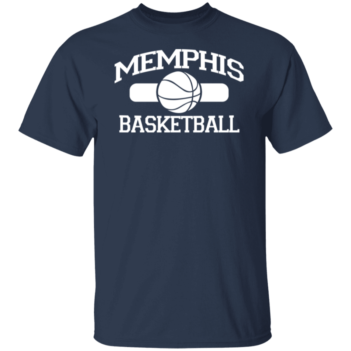 Memphis Basketball White Print T-Shirt