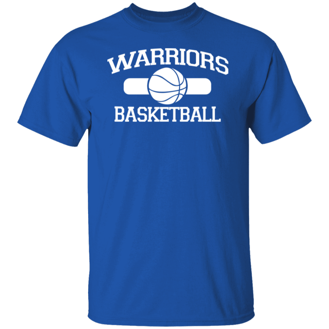 Warriors Basketball White Print T-Shirt