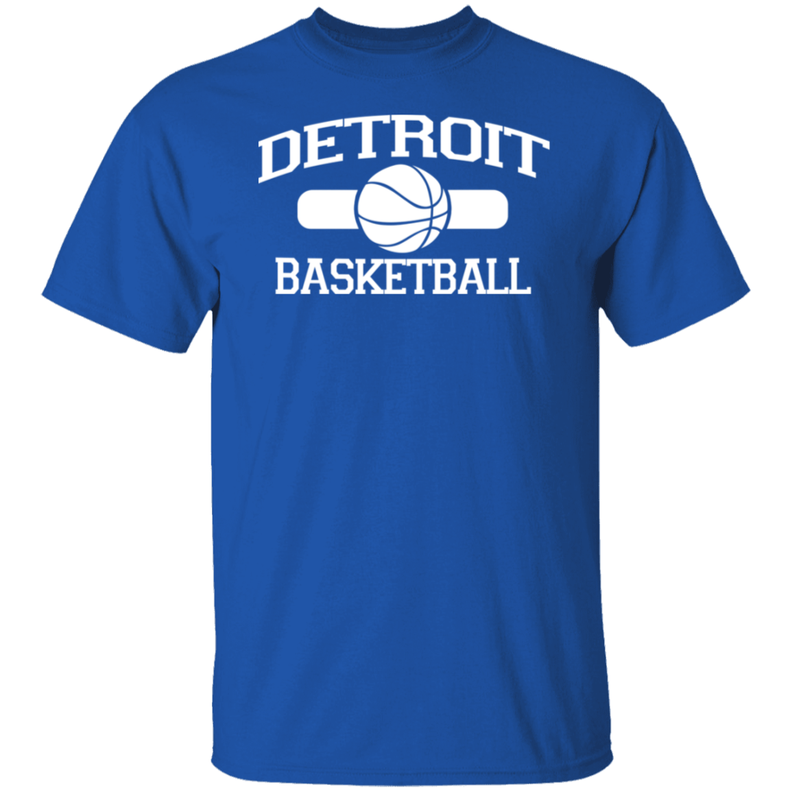 Detroit Basketball White Print T-Shirt