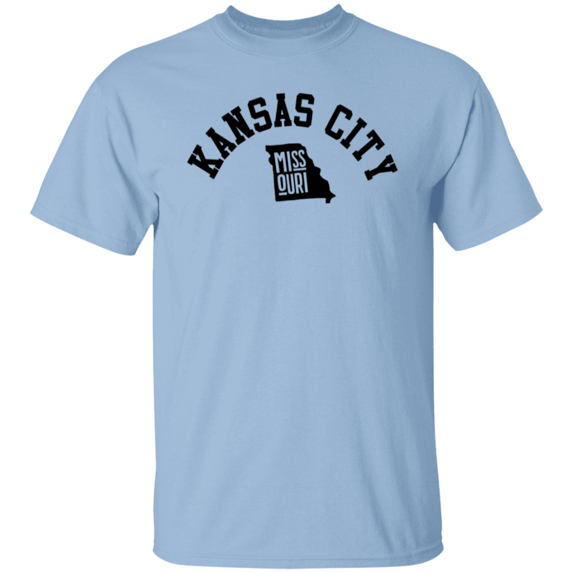Kansas City Missouri Circular Black Print T-Shirt