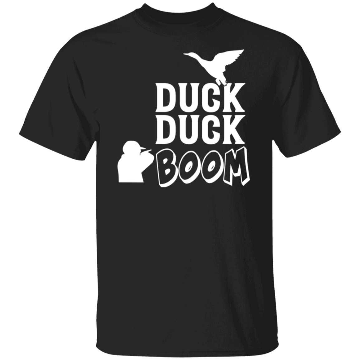 Duck Duck Boom White Print T-Shirt
