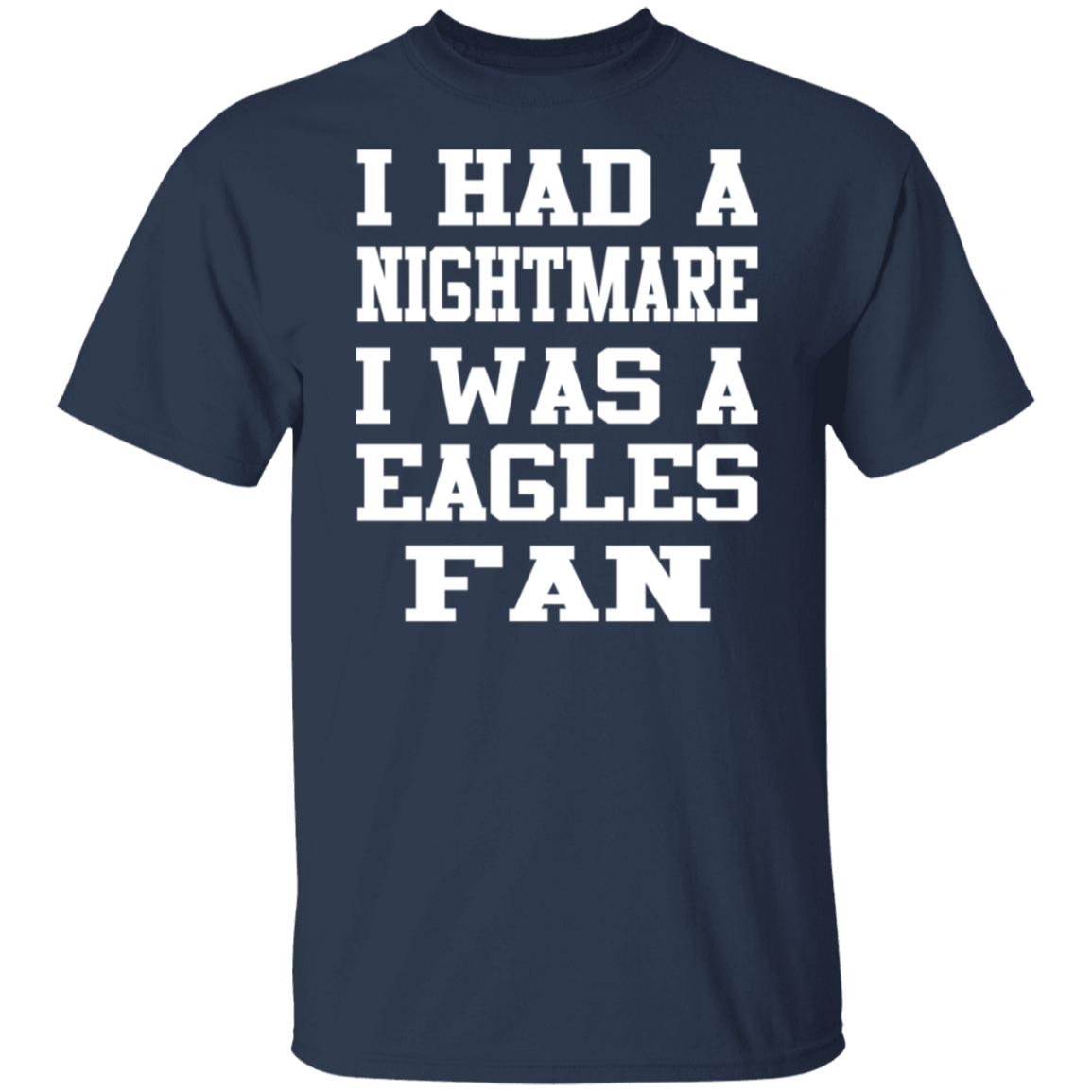 Nightmare Eagles Fan White Print T-Shirt