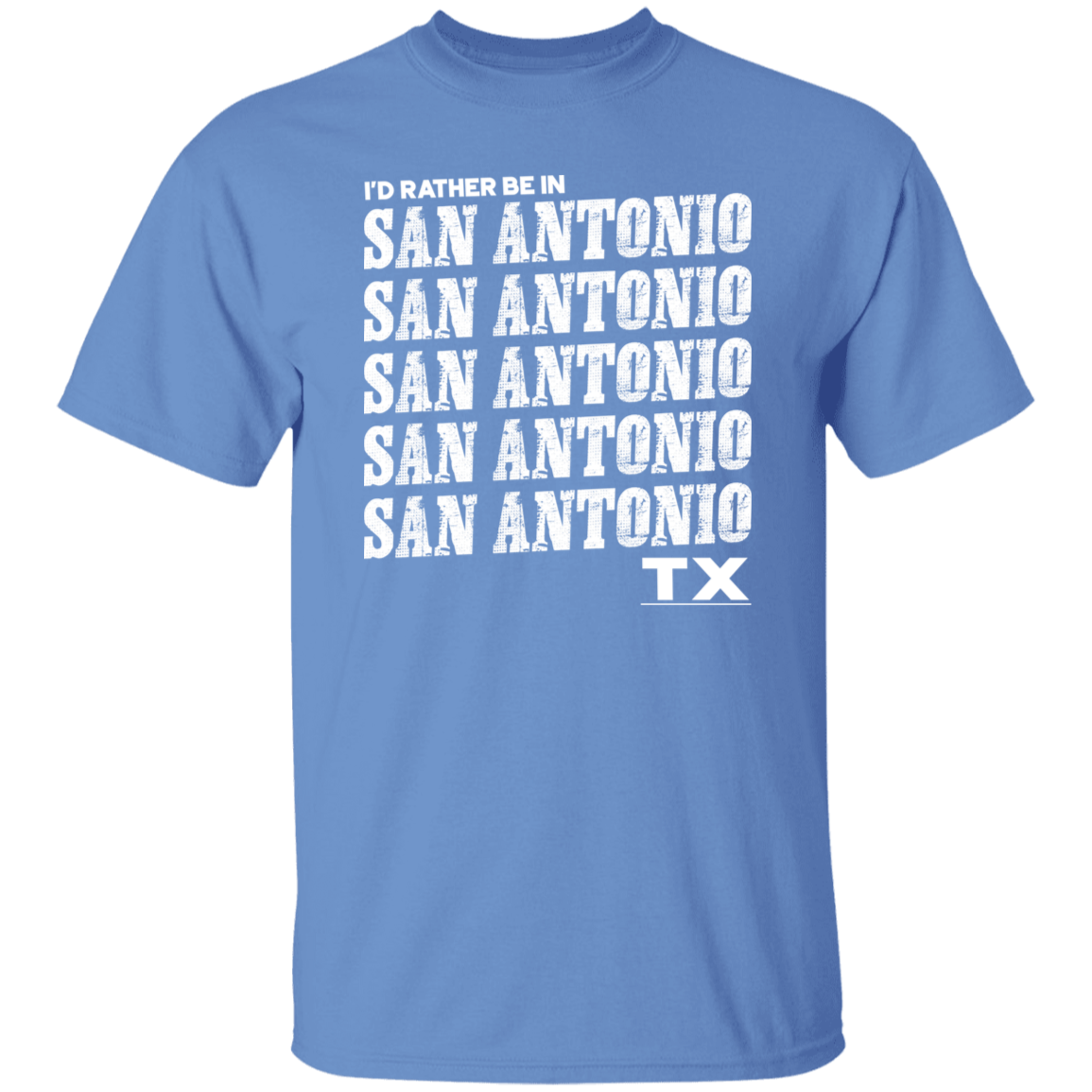 I'd Rather Be San Antonio Texas White Print T-Shirt
