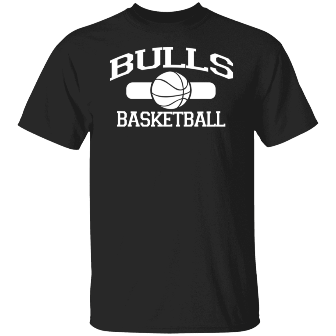 Bulls Basketball White Print T-Shirt