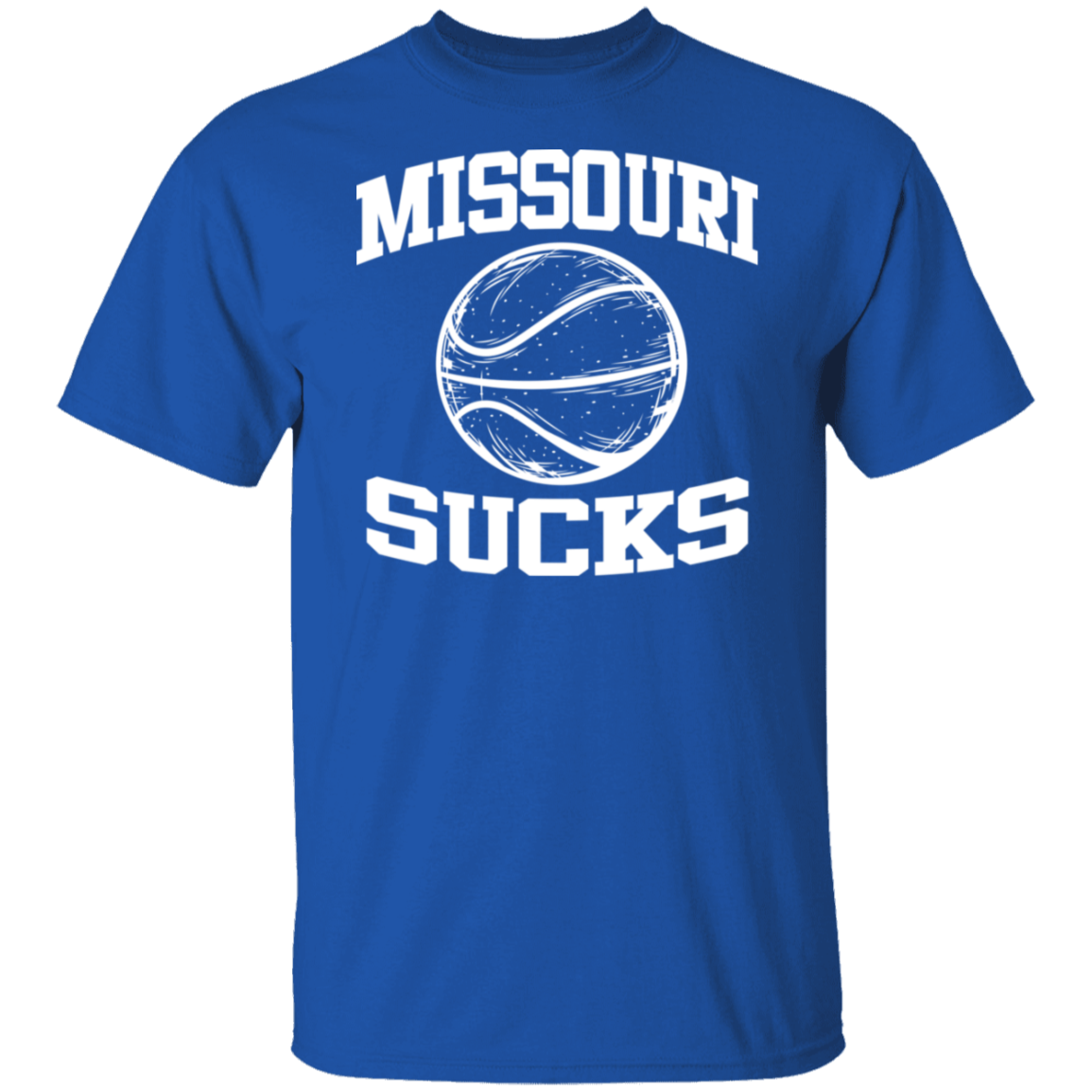 Missouri Basketball Sucks White Print T-Shirt