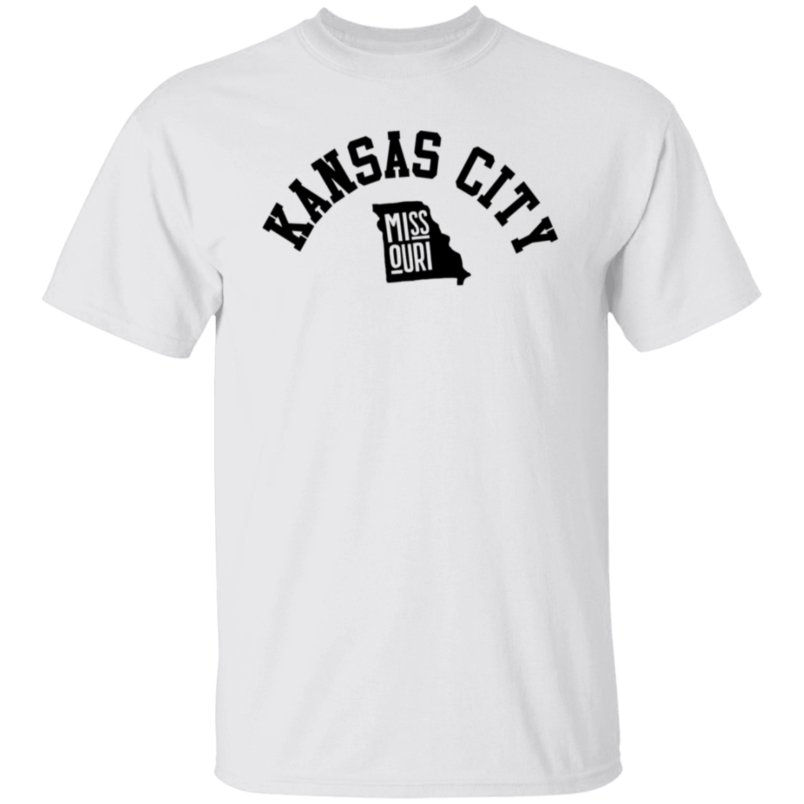 Kansas City Missouri Circular Black Print T-Shirt