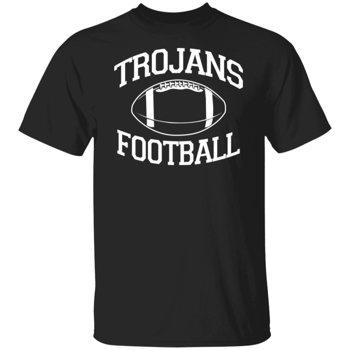 Trojans Football White Print T-Shirt