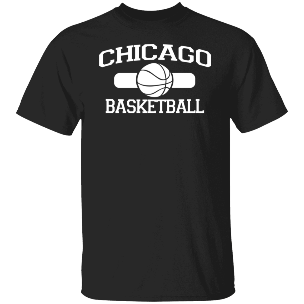 Chicago Basketball White Print T-Shirt