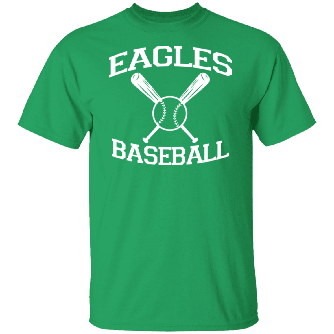 Eagles Baseball White Print T-Shirt