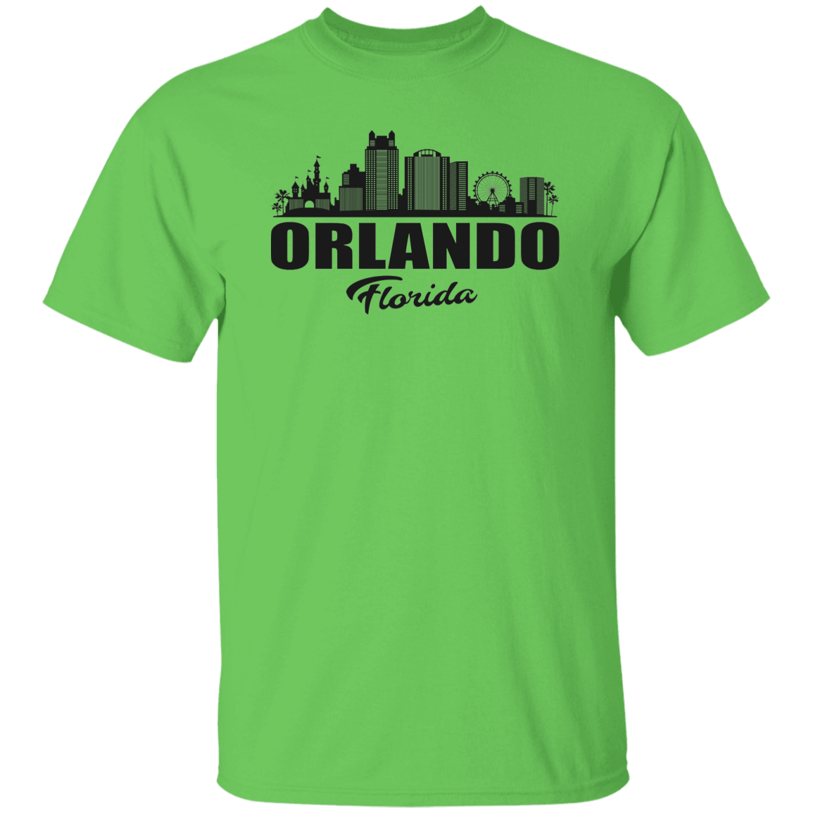Orlando Florida Skyline White Print T-Shirt