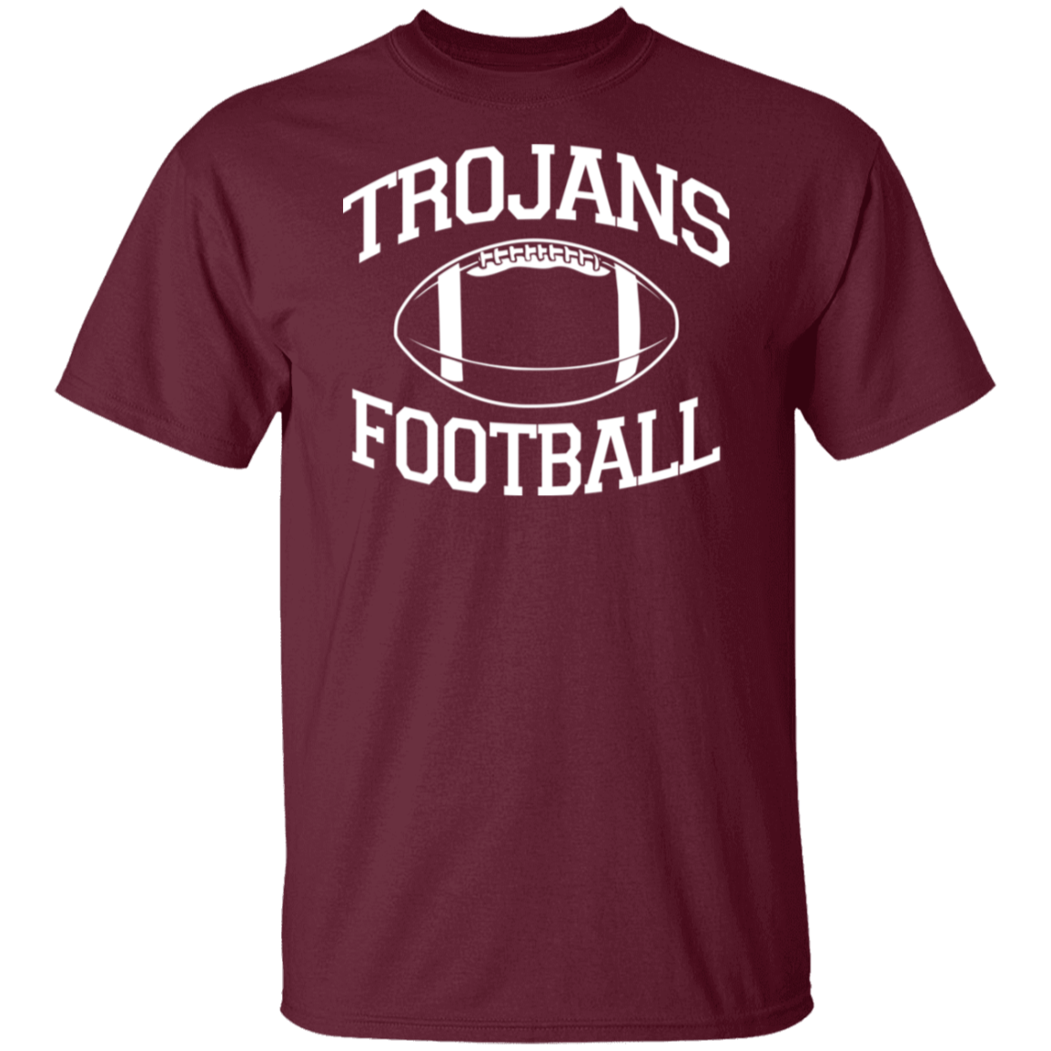 Trojans Football White Print T-Shirt