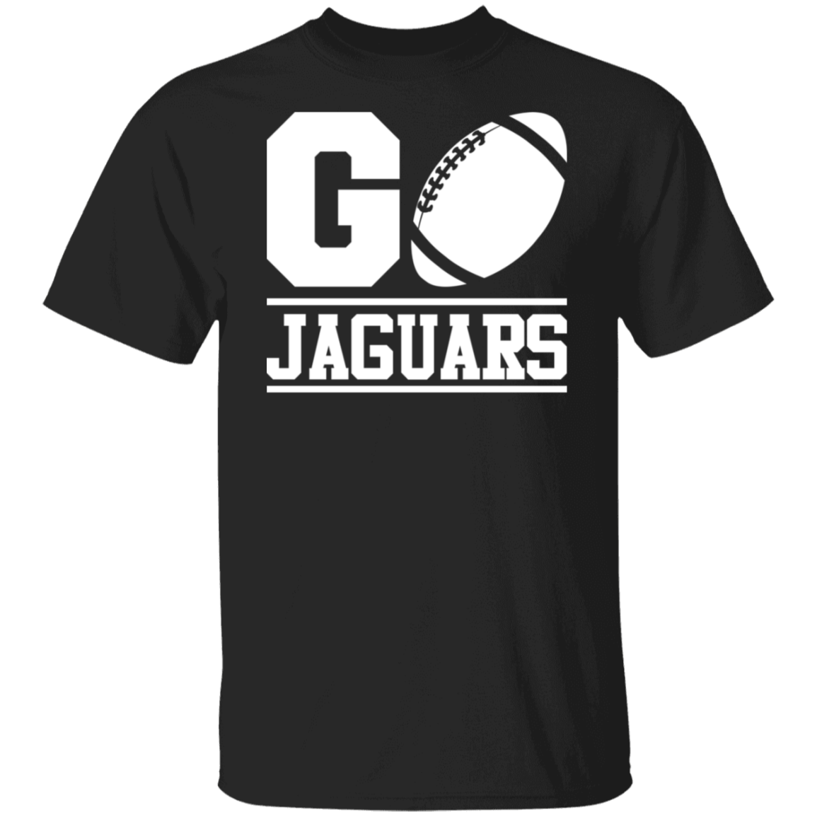 Go Jaguars Football White Print T-Shirt