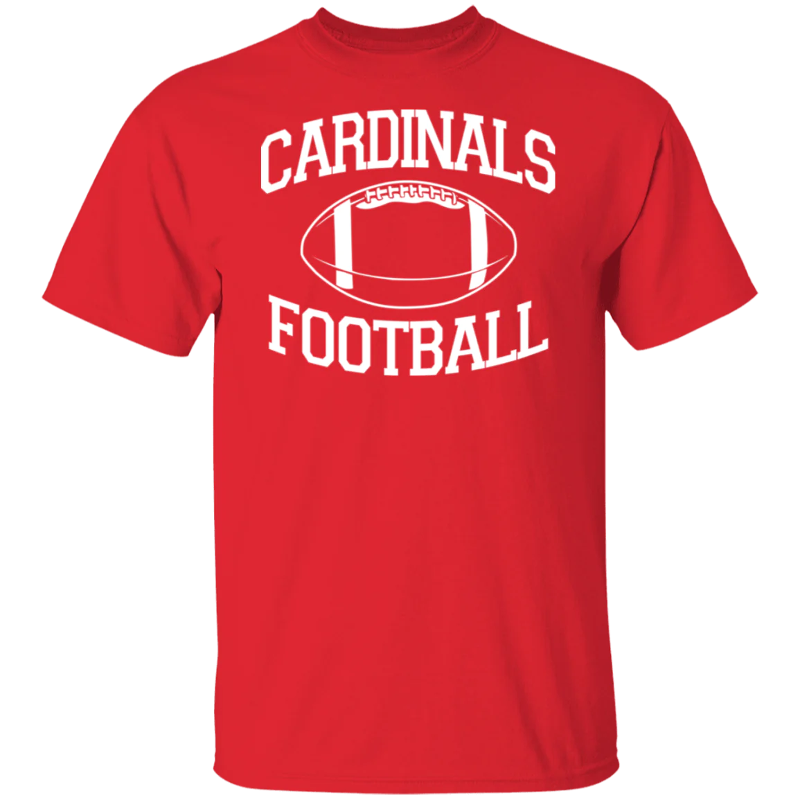 Cardinals Football White Print T-Shirt