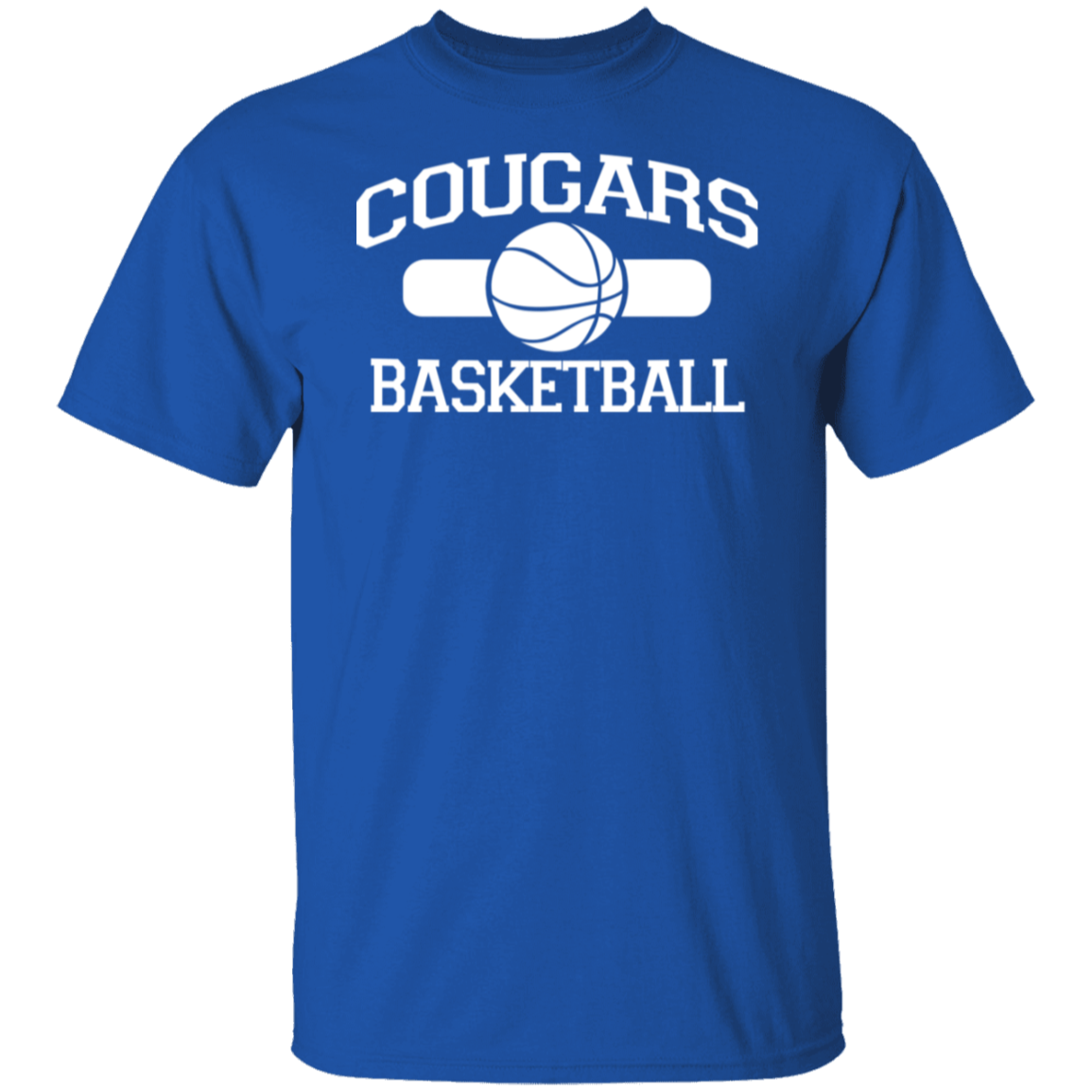 Cougars Basketball White Print T-Shirt