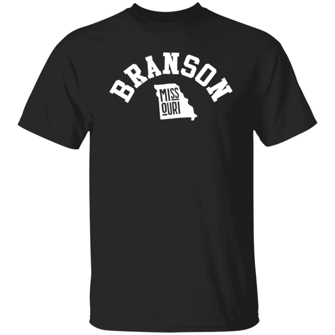 Branson Missouri Circular White Print T-Shirt