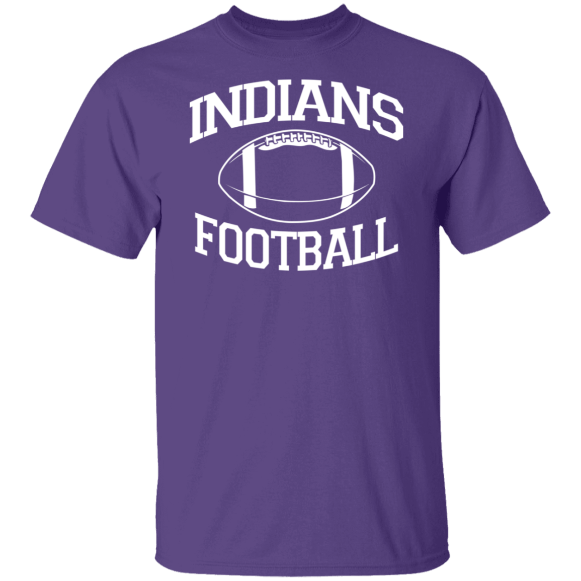 Indians Football White Print T-Shirt