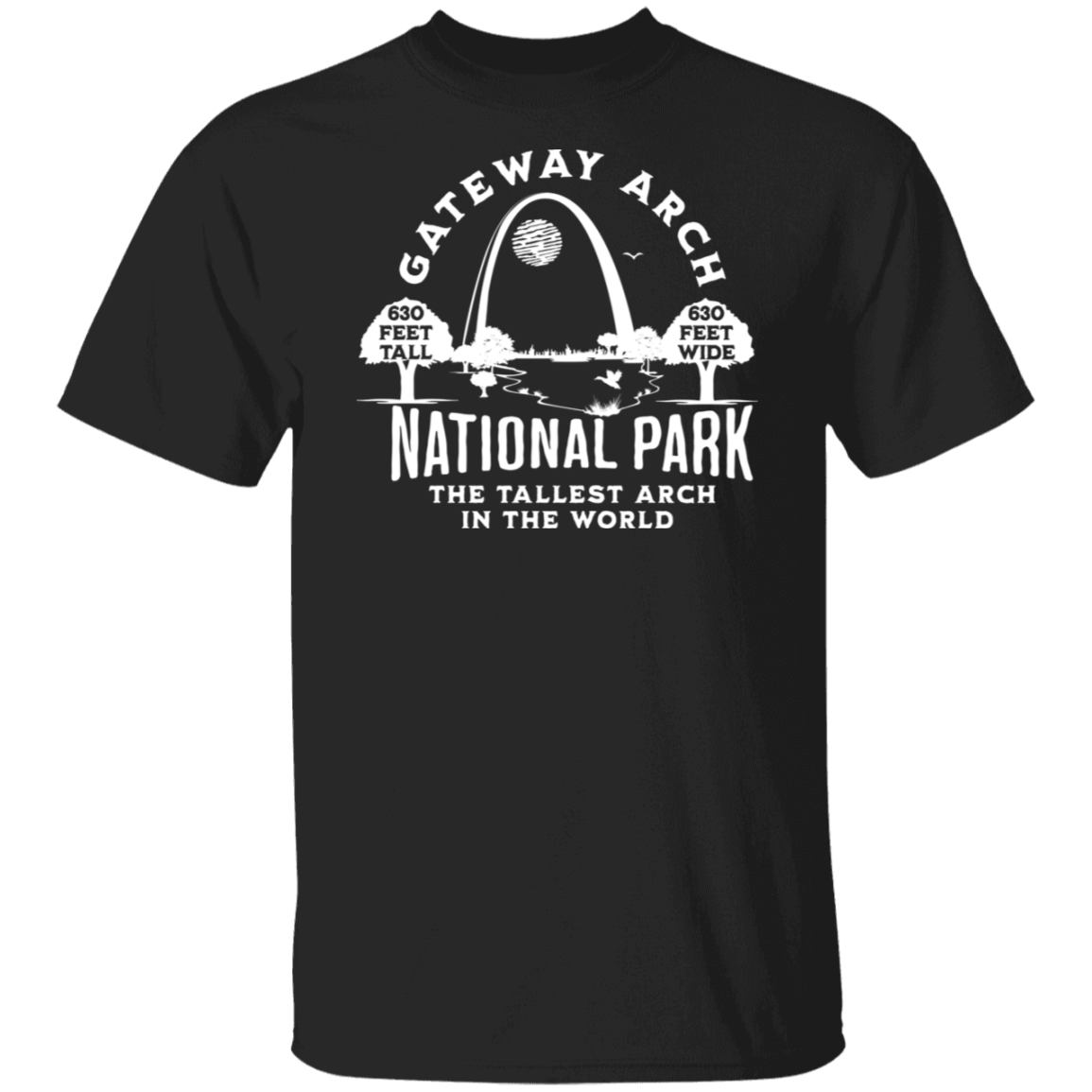 Gateway Arch National Park White Print T-Shirt