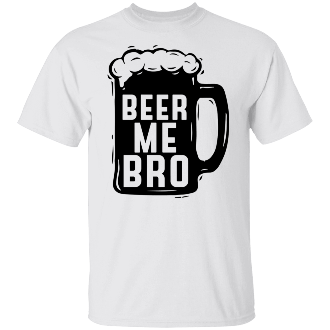 Beer Me Bro Black Print T-Shirt