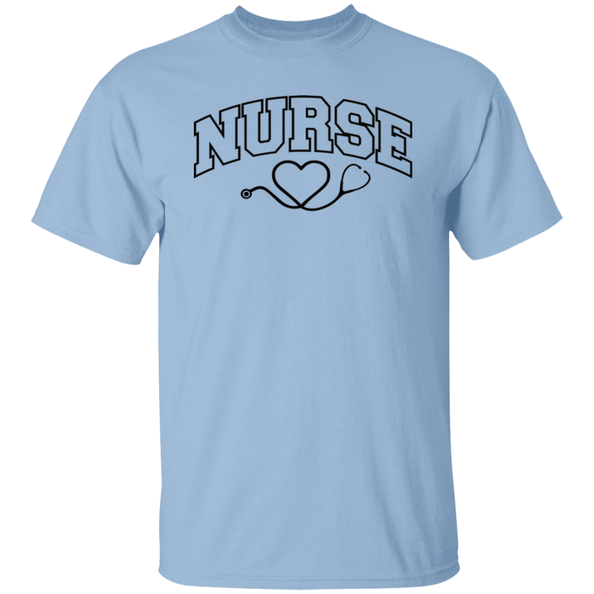 Nurse Heart Black Print T-Shirt