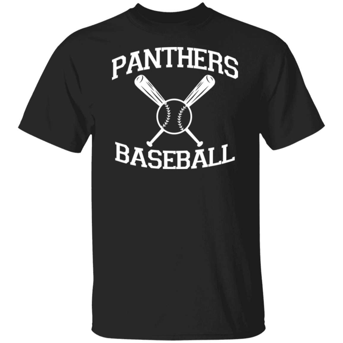 Panthers Baseball White Print T-Shirt