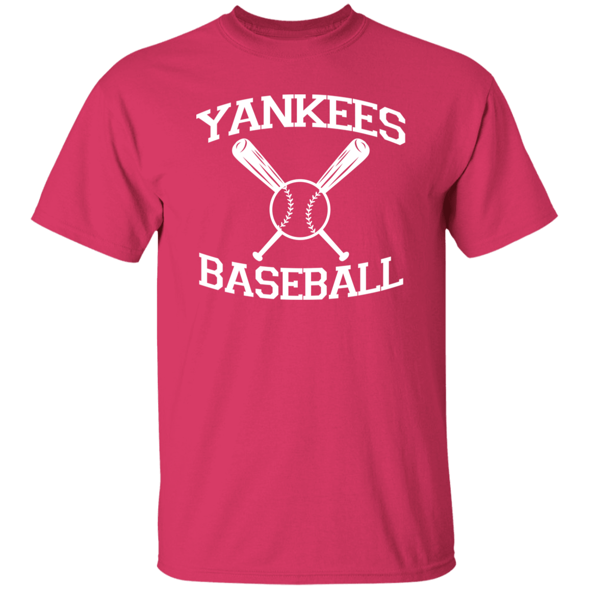 Yankees Baseball White Print T-Shirt
