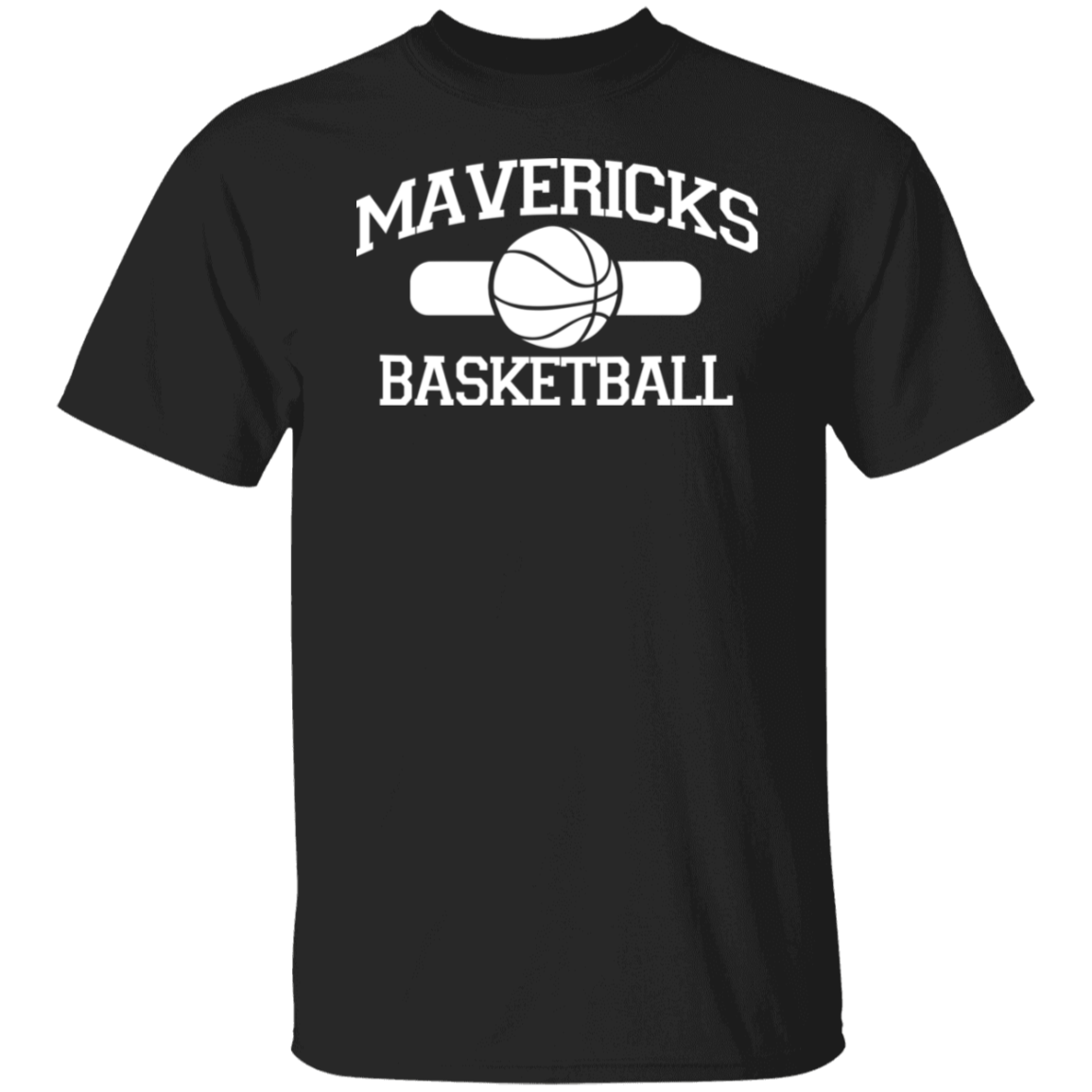 Mavericks Basketball White Print T-Shirt