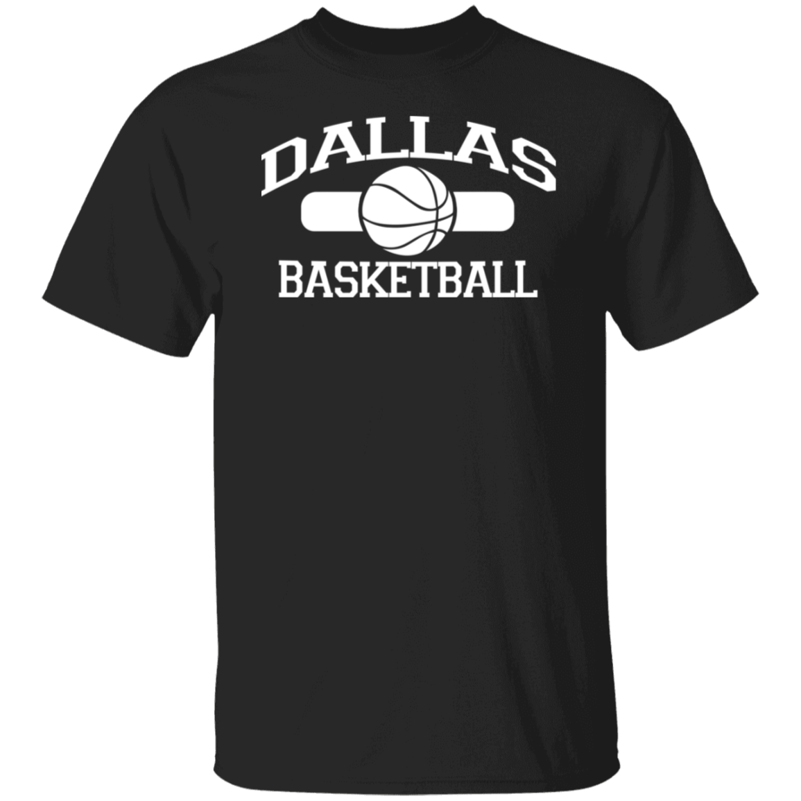 Dallas Basketball White Print T-Shirt