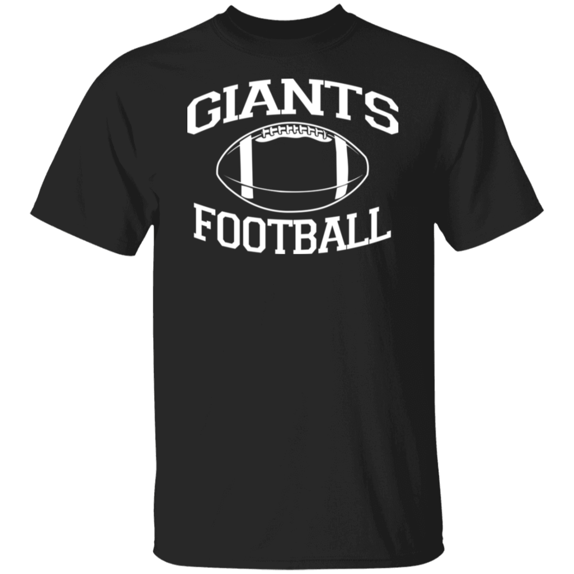 Giants Football White Print T-Shirt