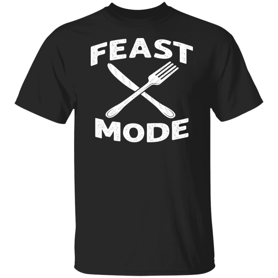 Feast Mode White Print T-Shirt