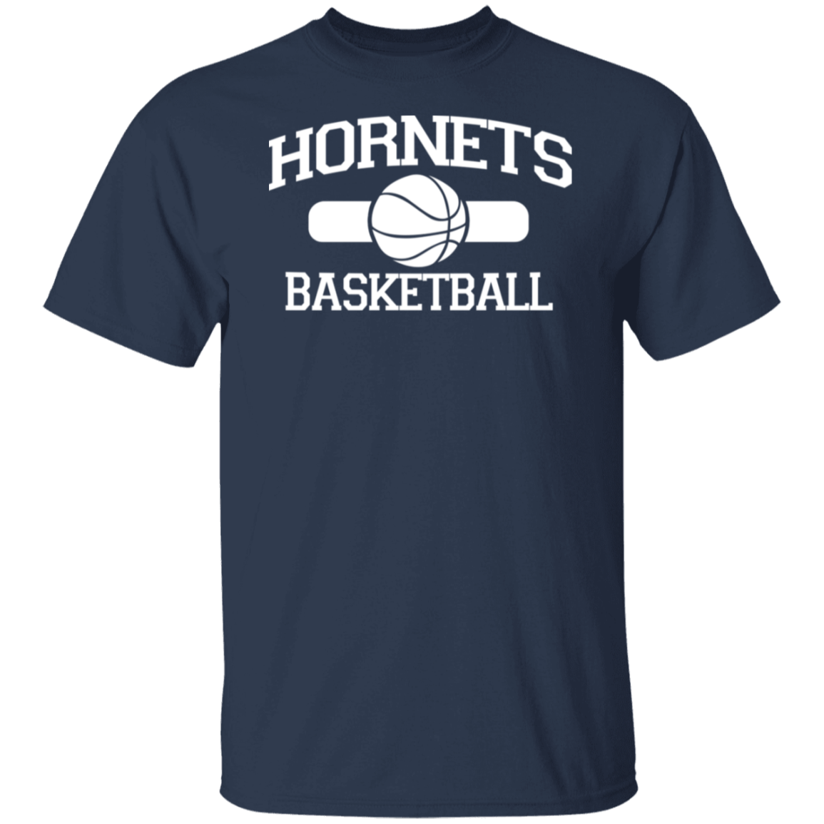 Hornets Basketball White Print T-Shirt