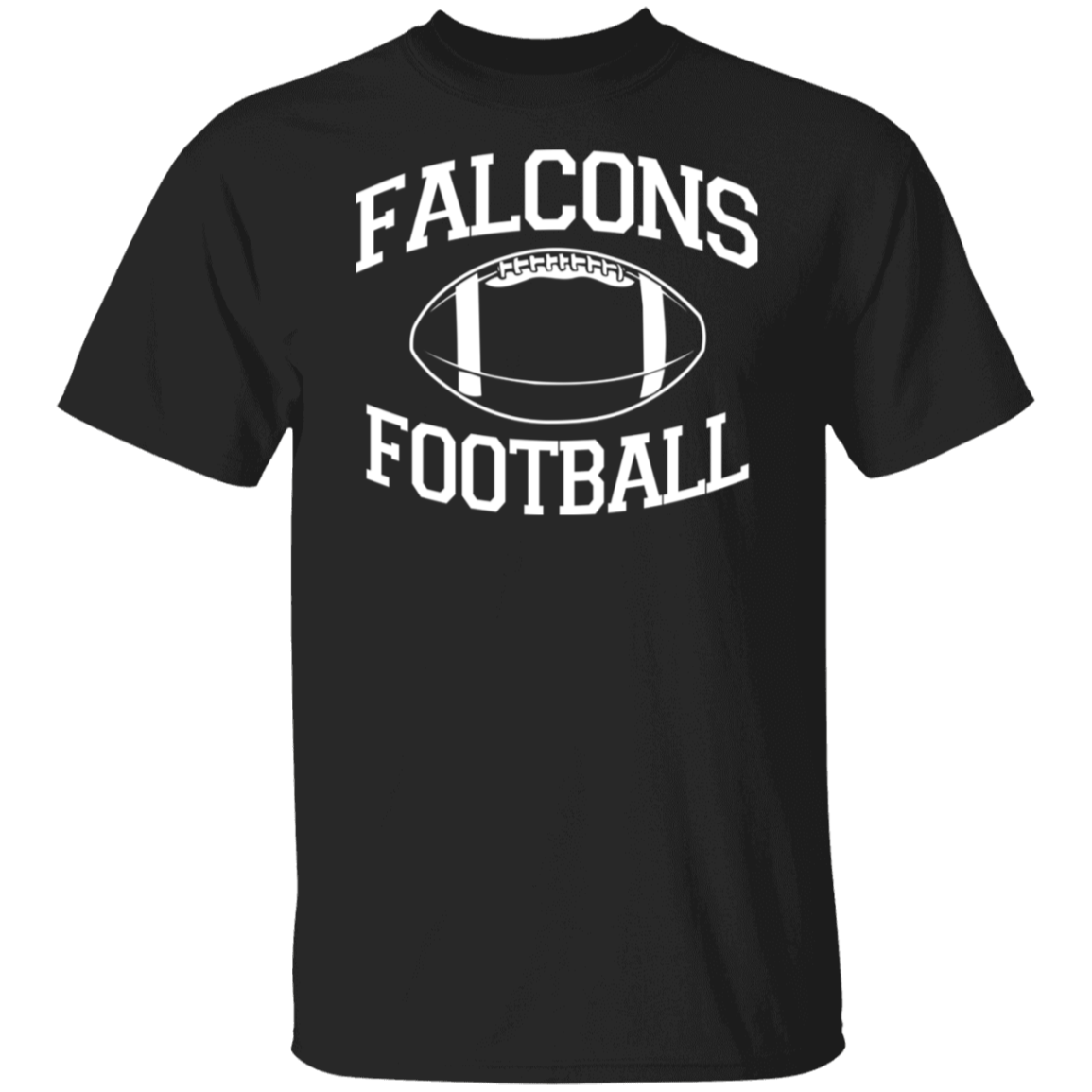 Falcons Football White Print T-Shirt