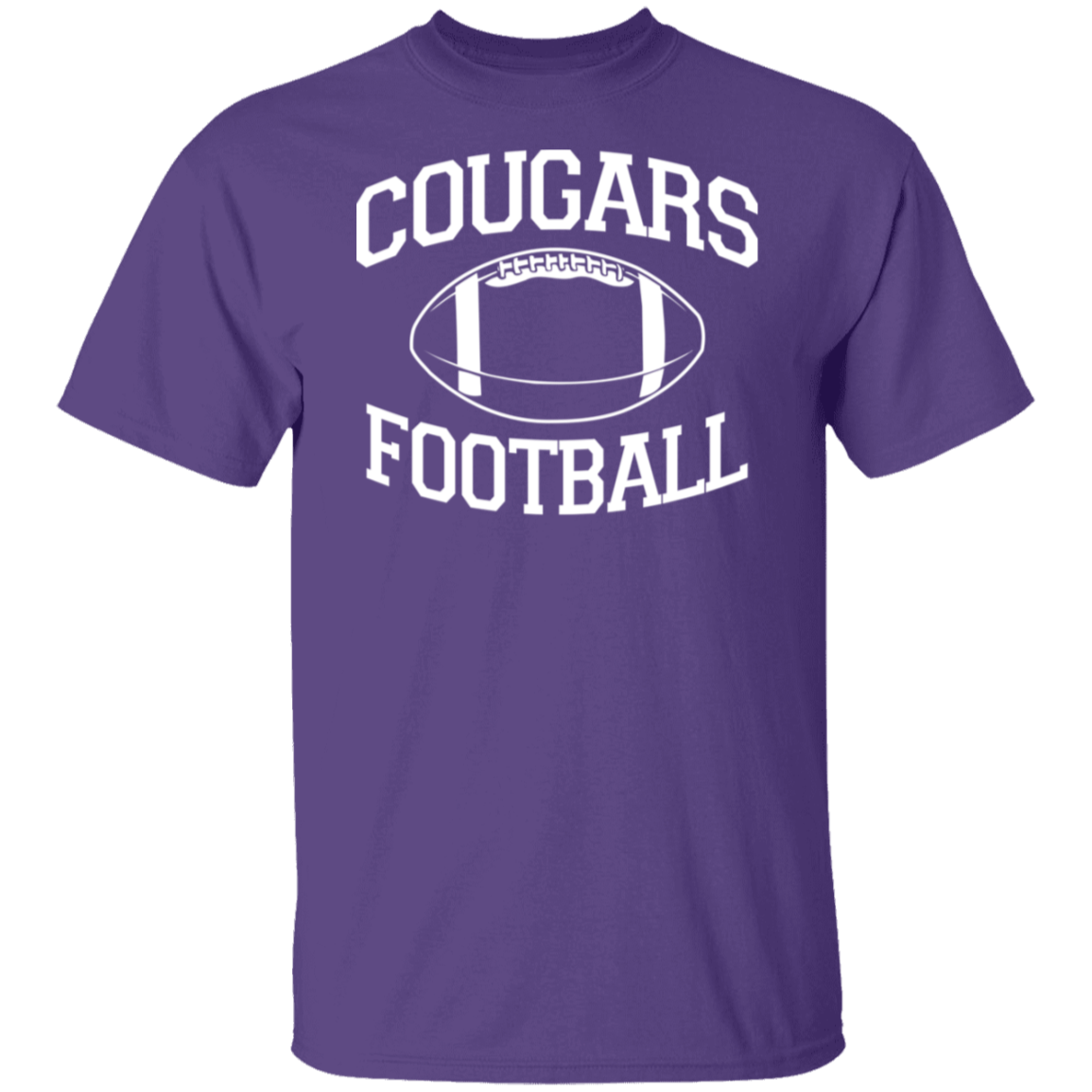 Cougars Football White Print T-Shirt