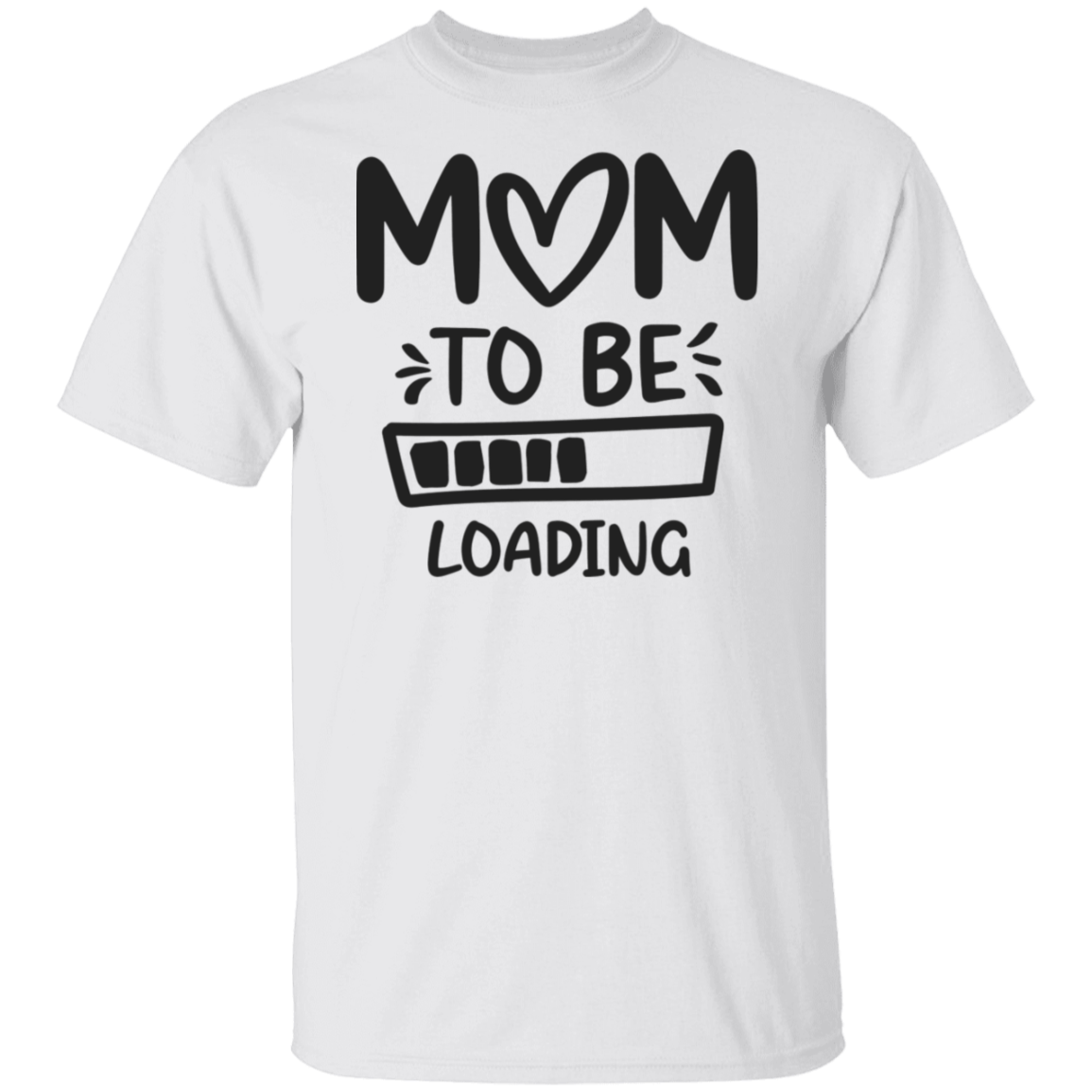 Mom To Be Loading White Print T-Shirt