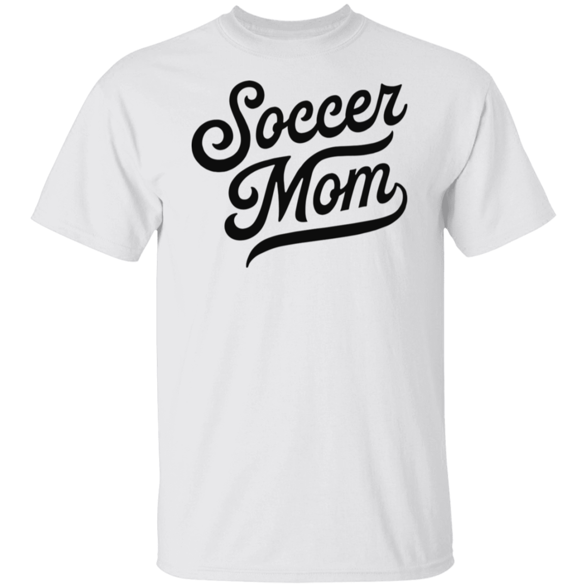 Soccer Mom Script Black Print T-Shirt