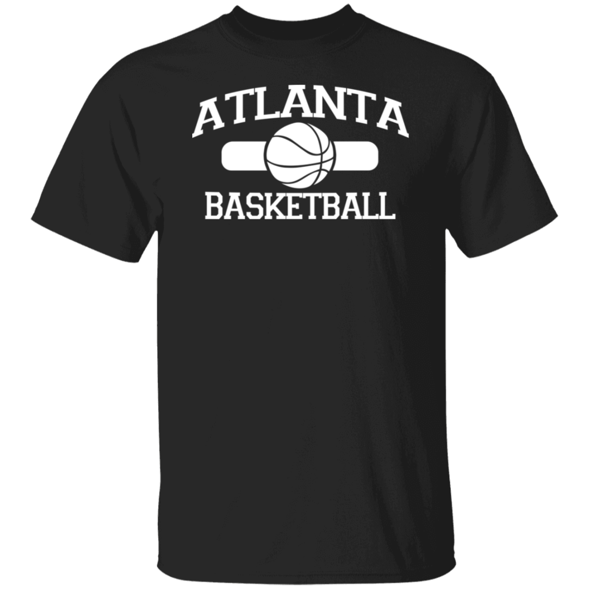Atlanta Basketball White Print T-Shirt