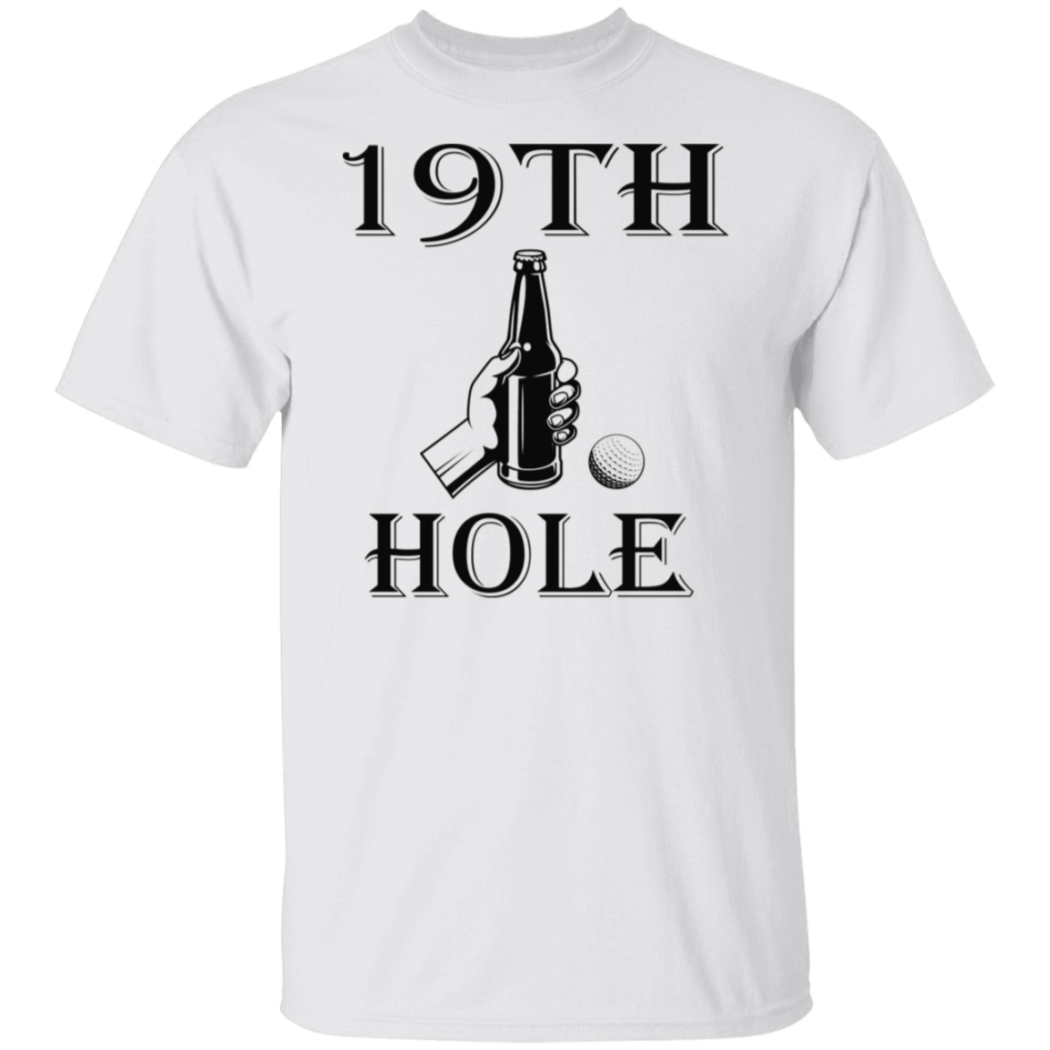 19th Hole Golf Black Print T-Shirt